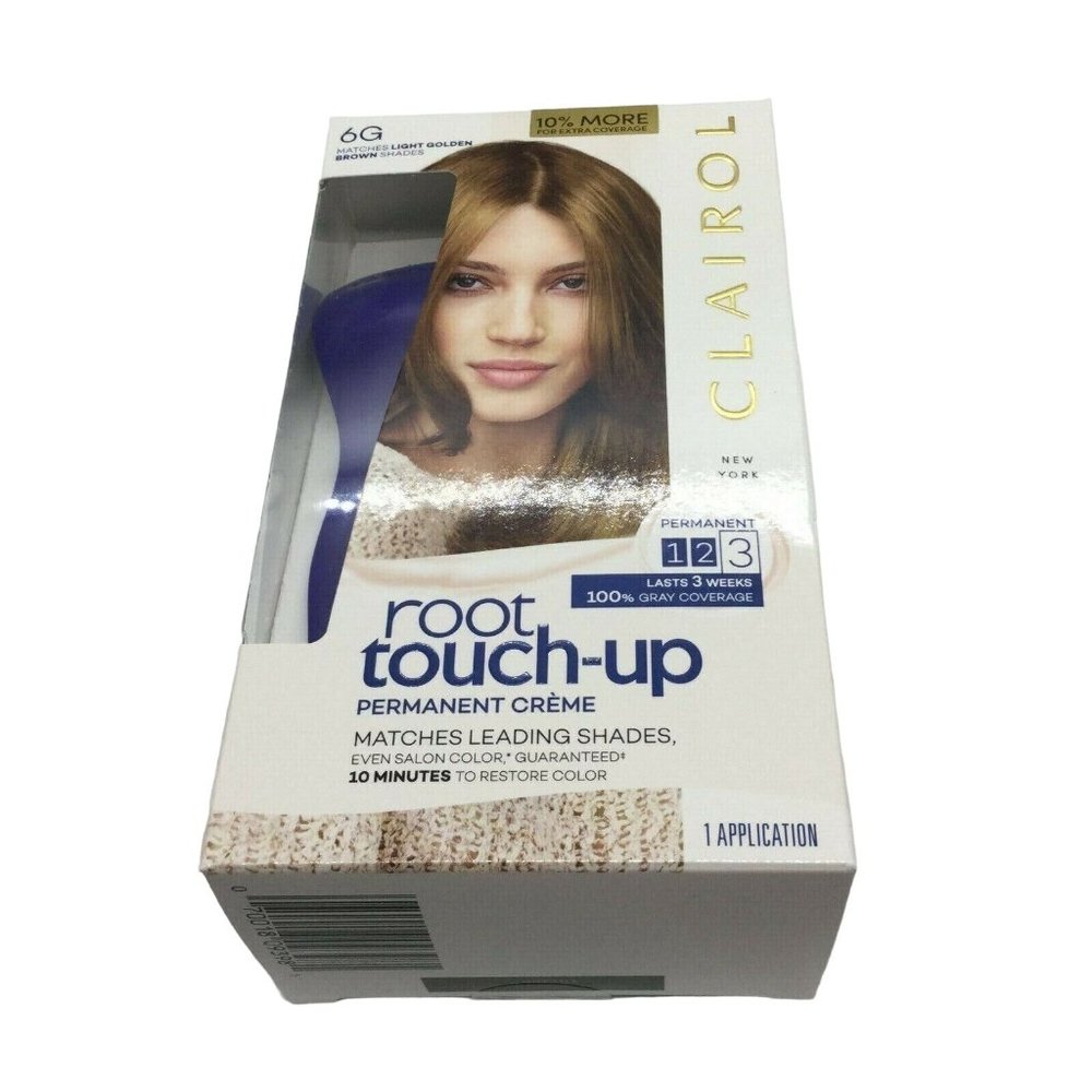 Lot 2 Clairol Nice 'n Easy Root Touch Up Hair Color Kit #6G LIGHT GOLDEN BROWN - Picture 2 of 7